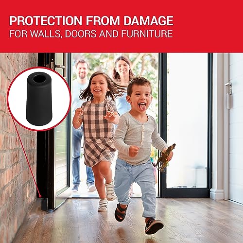 LouMaxx Rubber Screw-On Floor Door Stopper - in Black (Black, diameter 40 mm x 75 mm) - Image 2