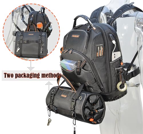 Image of Tool Backpack and Tool Roll Bundle-Fashion Perfect Partner