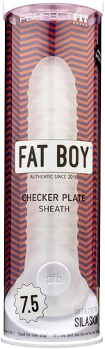Miniatura 2 de PerfectFit Brand Fat Boy Checker Plate de 7.5 pulgadas, funda para el pene, potenciador sexual, suave y cómoda manga para el pene