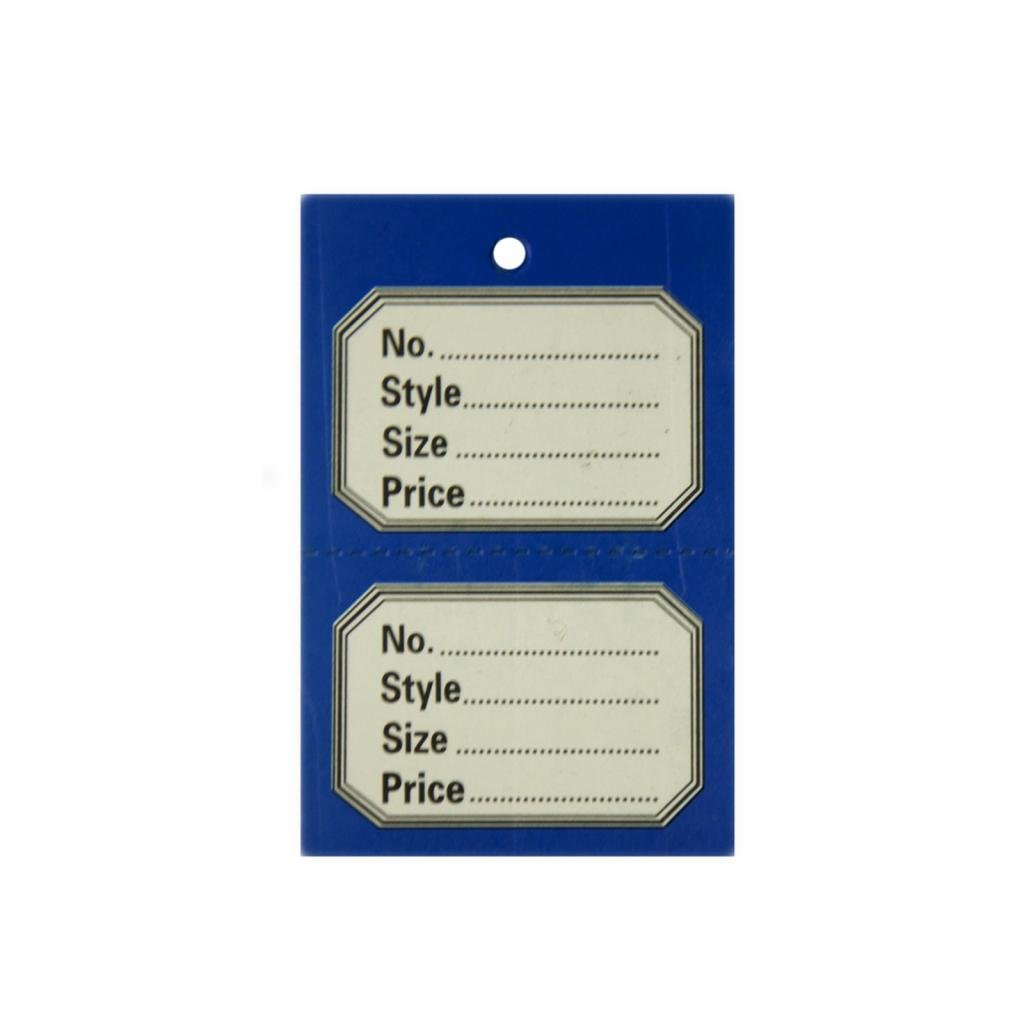 1000 UNSTRUNG Blue Perforated Clothes/Garment Reference Stock Ticket/Tags/Labels D