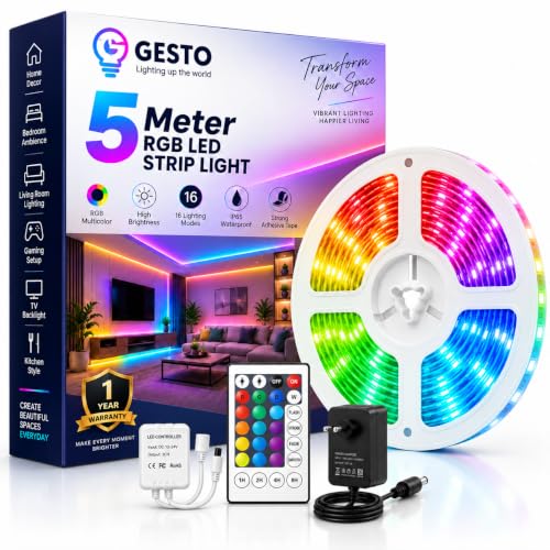 Gesto Store Gesto 5 Meter RGB LED Strip Light with Remote โ 300 LEDs - Image 2