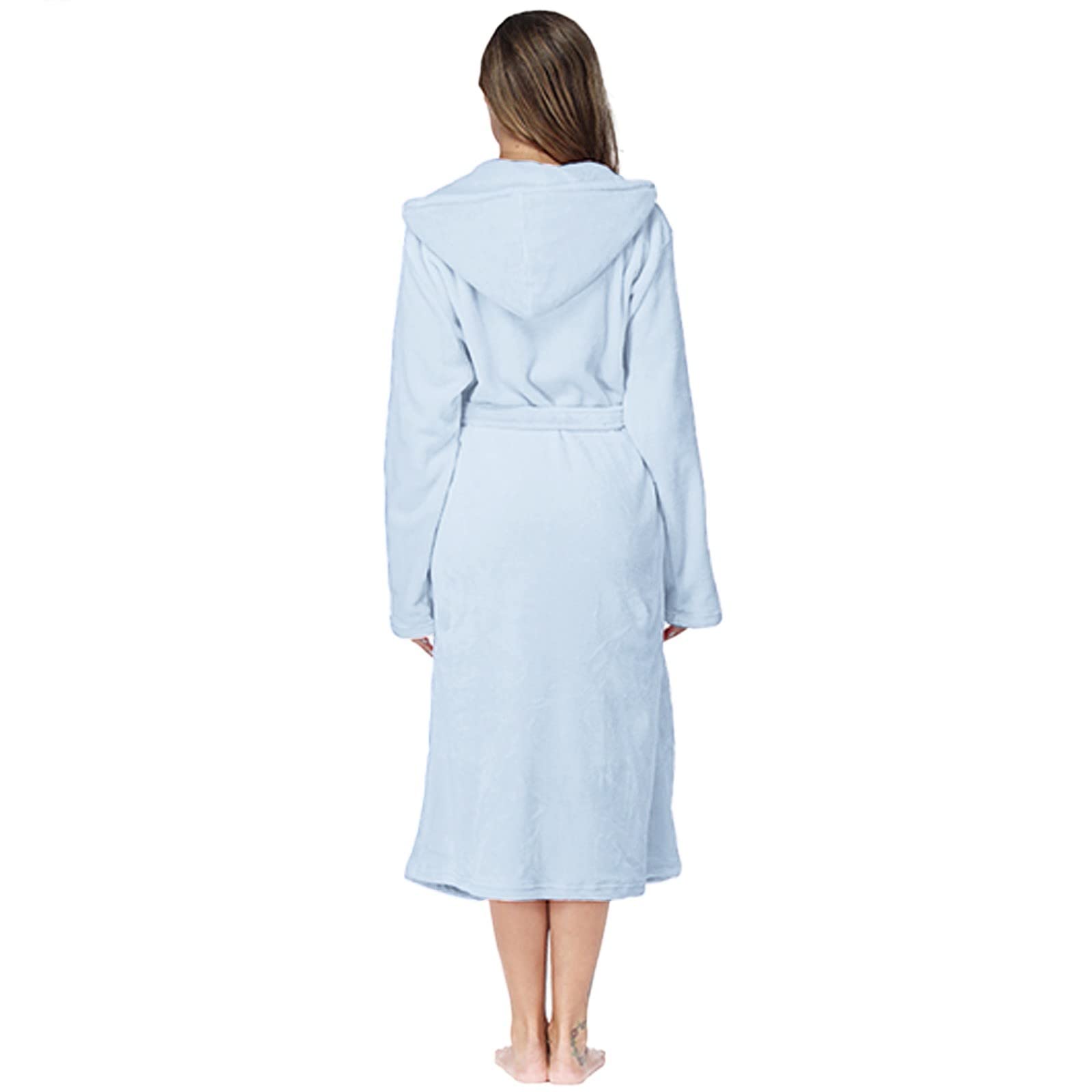 Accappatoio da donna in spugna con cappuccio, accappatoio da sauna, lungo