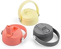 Vista 7 de KMN Tapa de popote para boca ancha Hydro Flask, tapas con popote para Hydroflask de boca ancha de 12, 16, 18, 20, 32, 40 onzas, tapa de popote