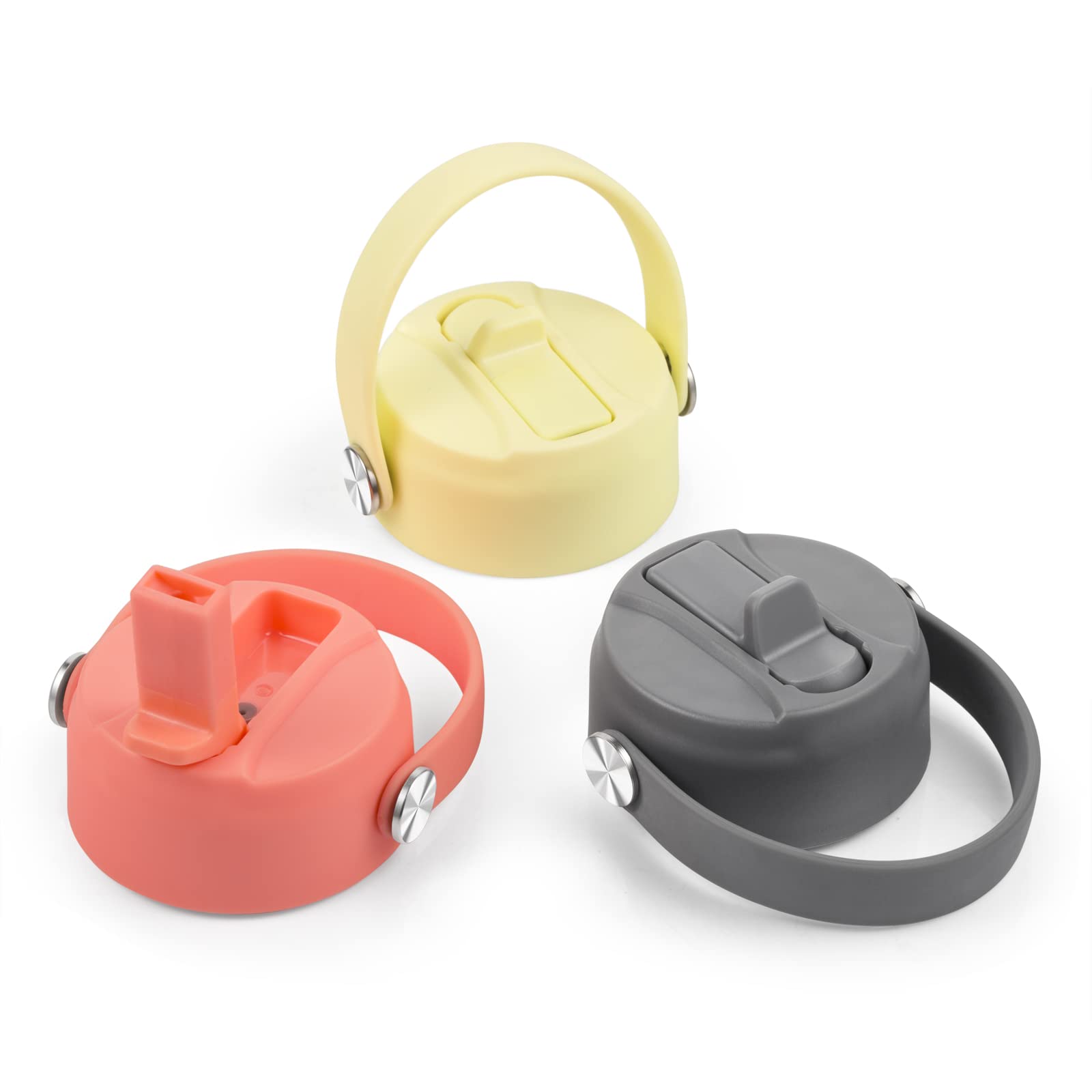 KMN Strohhalmdeckel für Hydro Flask Wide Mouth, Flex Strohhalm Deckel mit Strohhalm für Hydro Flask Wide Mouth 12 16 18 20 32 40 1814 g, flexibler Griff Ersatzdeckel Strohhalme Kappe oben Zubehör