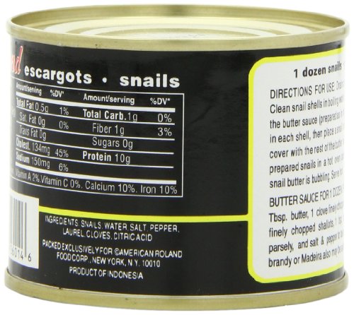 Roland Escargot Snails, Giant, 7.75 Ounce (Pack of 12)