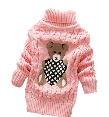 Nine Minow Kids Bear Turtleneck Sweater Boys Girls Knit Sweater