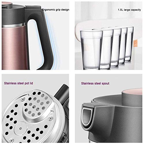 Bouilloire acier inoxydable 1,7 L double paroi chaudière eau sans fil - 3