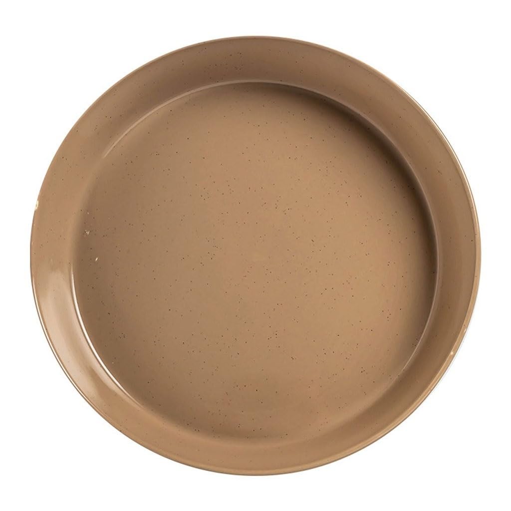 GFHTRELY Dinner Tray Simple Deep Dish Household Round Soup Plate Fruit Salad Ceramic Tableware Restaurant Dessert Plate Small Dish Plate Dinner Plate(A)