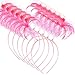 WILLBOND 6 Pieces Tinsel Wrapped Ponytails Headbands Crazy Hair Day Costume Party Headwear Accessory Halloween Head Bopper for Party (Pink)