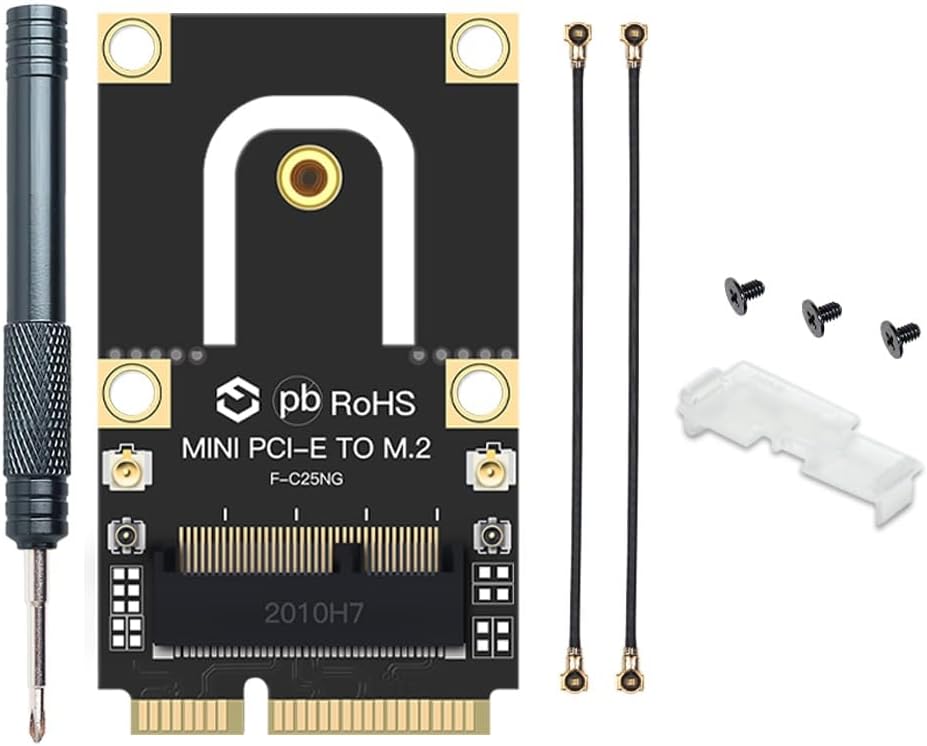 M.2 to PCIe Converter for Laptop NGFF M.2 Key A+E WiFi Bluetooth Card to Mini PCI-E Converter Adapter Make Your M.2 WiFi Card on laptops 2010-2016 Laptops Based on PCI Express Solt