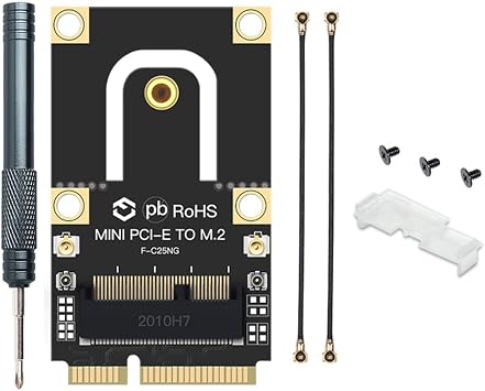M.2 to PCIe Converter for Laptop NGFF M.2 Key A+E WiFi Bluetooth Card to Mini PCI-E Converter Adapter Make Your M.2 WiFi Card on laptops 2010-2016 Laptops Based on PCI Express Solt