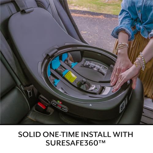 Evenflo Gold Revolve360 Extend All-in-One Rotational Car Seat with SensorSafe (Sapphire Blue)