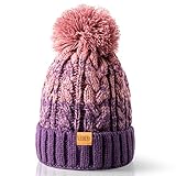 REDESS Women Winter Pompom Beanie Hat with Warm Fleece Lined, Thick Slouchy Snow Knit Skull Ski Cap…