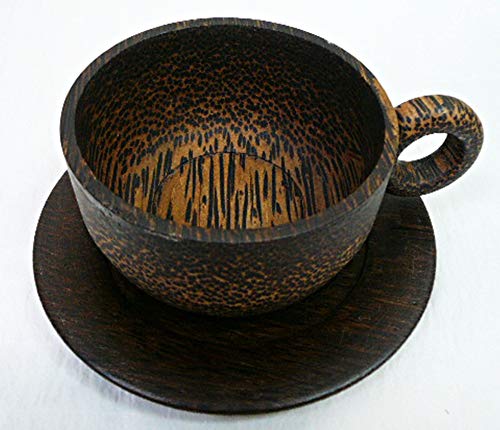コーヒーカップ カップ&ソーサー パームウッド 木製お椀 タイ料理 アジアン料理 エスニック料理 タイ雑貨