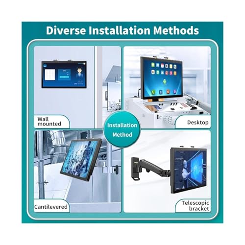 Image of Heavy Duty Industrial Touch Monitor PC, 18.5 inch All-in-One System, 8GB RAM 256GB SSD, Wide Voltage Input