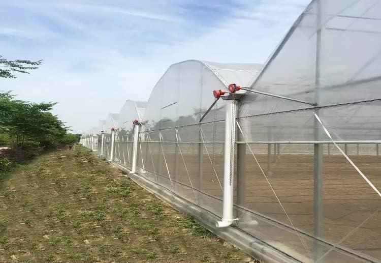 Manual Winch Greenhouse Film Roll Up Roof Unit for VentilationAgricultural Manual Coiler Device Side Top Film Coiling Rolling Blinds Machine