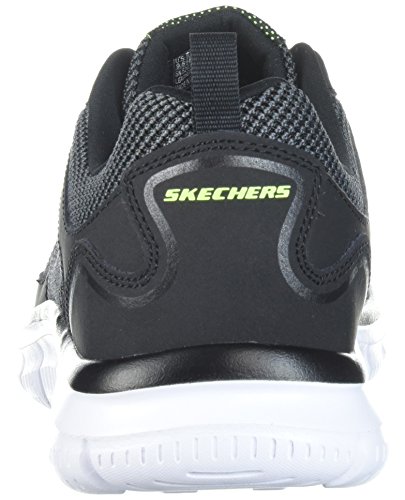 Skechers Men's Track BUCOLO Oxford, Black/White, 9 UK