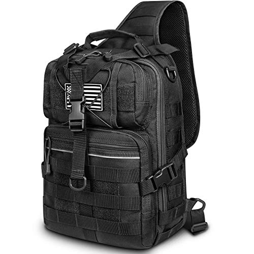 G4Free 2 Pcs Tactical Sling Backpack Molle Edc Range Bag For Hunting, Hiking #TOP4