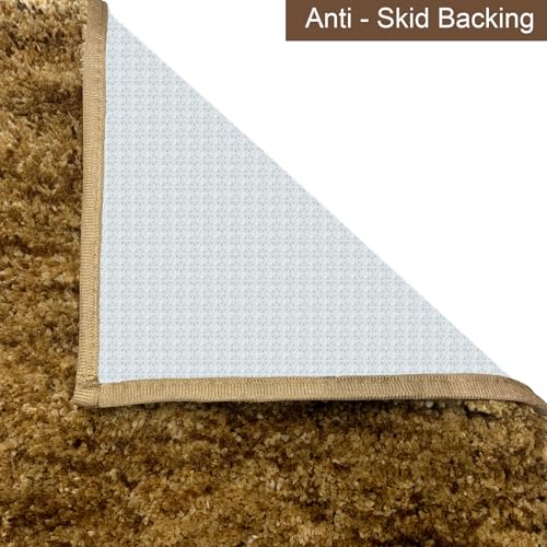 Image of Amazon Brand - Umi Hawai Microfiber Carpet Super Soft Non-Slip Washable Multipurpose Carpet Rug, Bedroom Floor for Home -Anti Gold, (3x5 Feet) Pack of 1