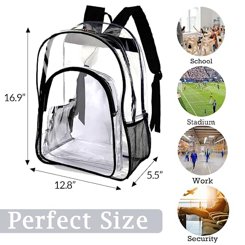 xrlsg Personalized Clear Backpack Custom Name PVC Transparent Backpacks Perfect for Office Travel Outdoor - Name & Baseball4