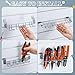 Yaocom 6 Pcs Slatwall Screwdriver Holders Slat Boards Organizer Slatwall Hooks Hangers Plier Holders Accessory Multi Tool Organizer Racks for Garage Shop Retail Store Display, 2 Size 3 Style (Gray)