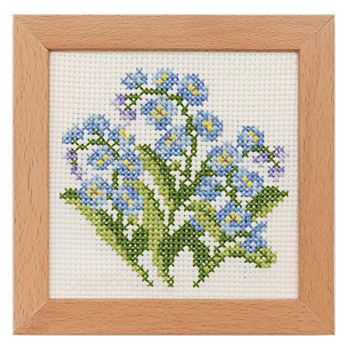 LECIEN 刺しゅうキット 小さな花のフレーム クロスステッチ わすれな草 884
