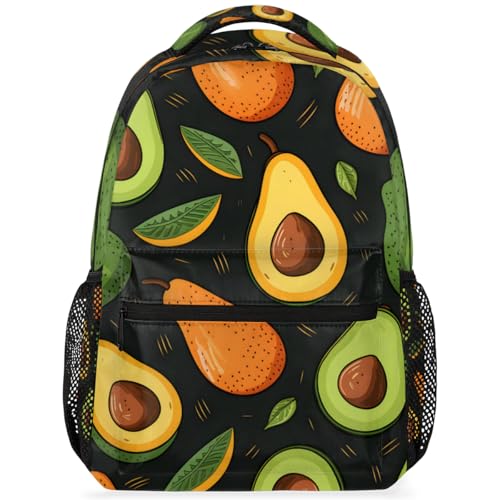 Mochila ligera de aguacate ergonómica para evitar dolor de espalda