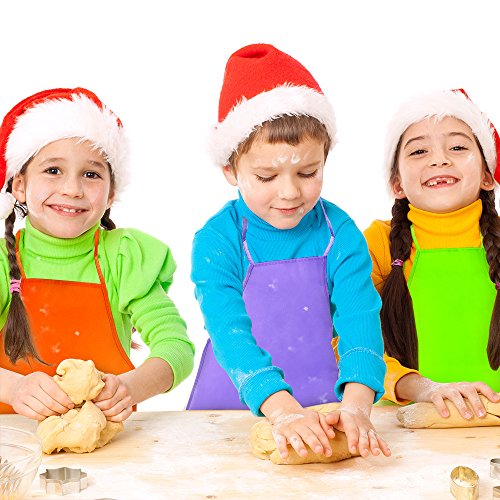 Caydo 15 Pieces Middle Size Kids Painting Apron For Ages 5 To 10, In Kitchen, Classroom, Community Event, Crafts And Art Painting Activity, 15 Colors #TOP6