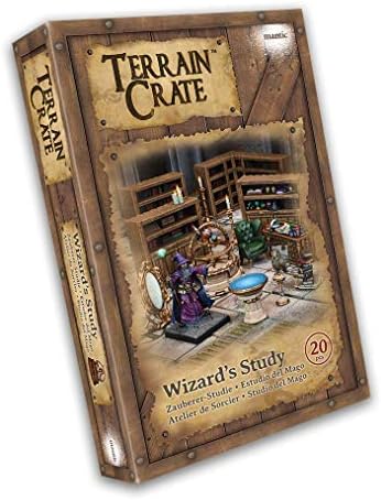 Terrain Crate - Wizards Study Medium Size Set | Highly-Detailed 3D Miniatures | Pre-Assembled Scenery Tabletop Game Accessory for Wargames, Board Games and RPGs | Made by Mantic Games