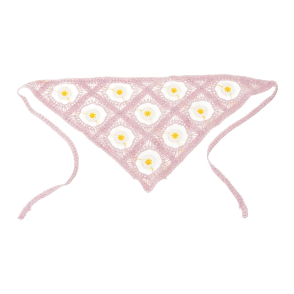 Elnwnnkc Floral Hair Bandanas Tie Back Head Kerchief for Women Girls Flower Hair Scarves Lightweight Triangular Head Scarf