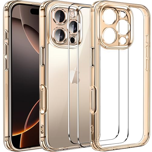 Image of ivoler 3-in-1 Case for iPhone 16 Pro 6.3 inch, Gold