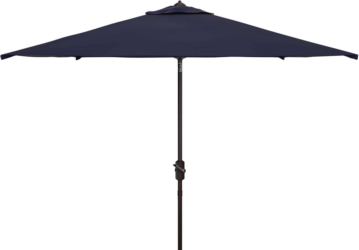 SAFAVIEH Outdoor Collection Kamen Navy 7 x 10 Ft Rectangular Auto Tilt UV Protected Umbrella