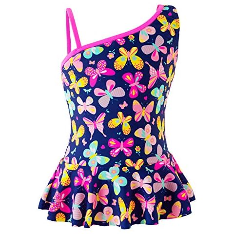 IKALI One Piece Butterfly Print Swimsuit Cover