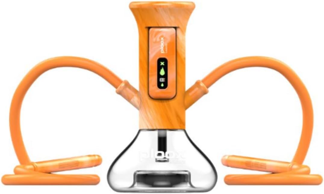 Ploox Electric Portable Hookah with LED Light & Remote Control (Next - Resin Orange)