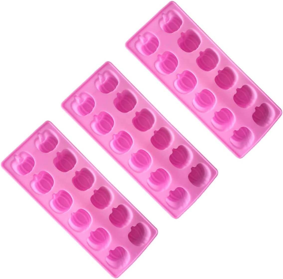 3Pcs Halloween Pumpkin Molds Baking Molds Ice Cube Trays for Halloween Party Treats Fun Baking and Ice Making