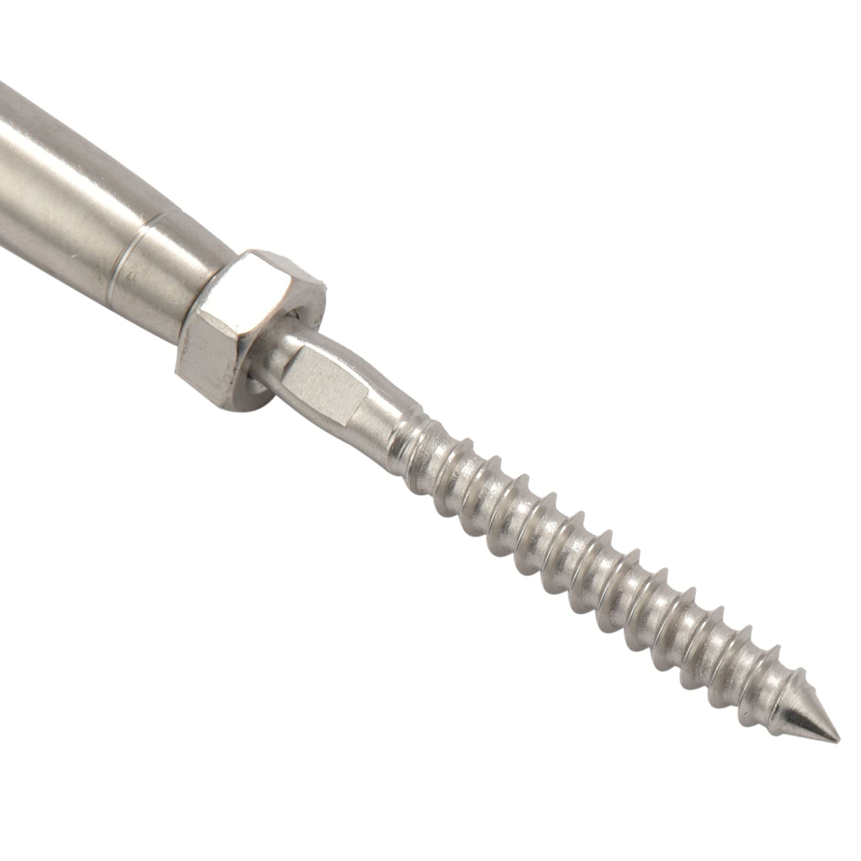 De Hebilla De Tornillo De Troquel Tornillo De Retención Para De Barandillas De Cubierta De Cable De 1/8 Pulgadas, Acero Inoxidable T316 Marino (Lote De 10)