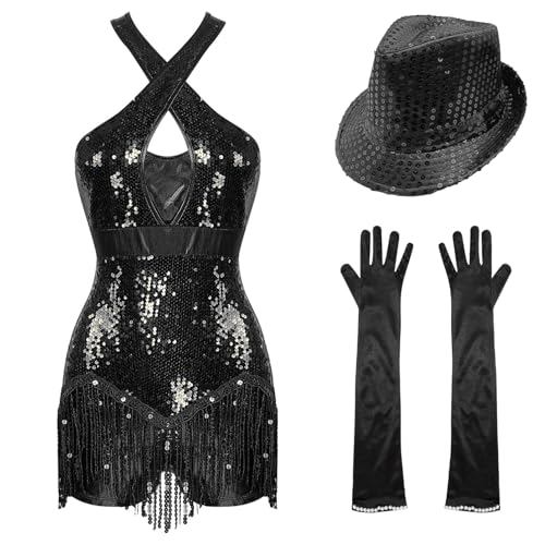 Leotard danse ballet et latin avec franges pour femme