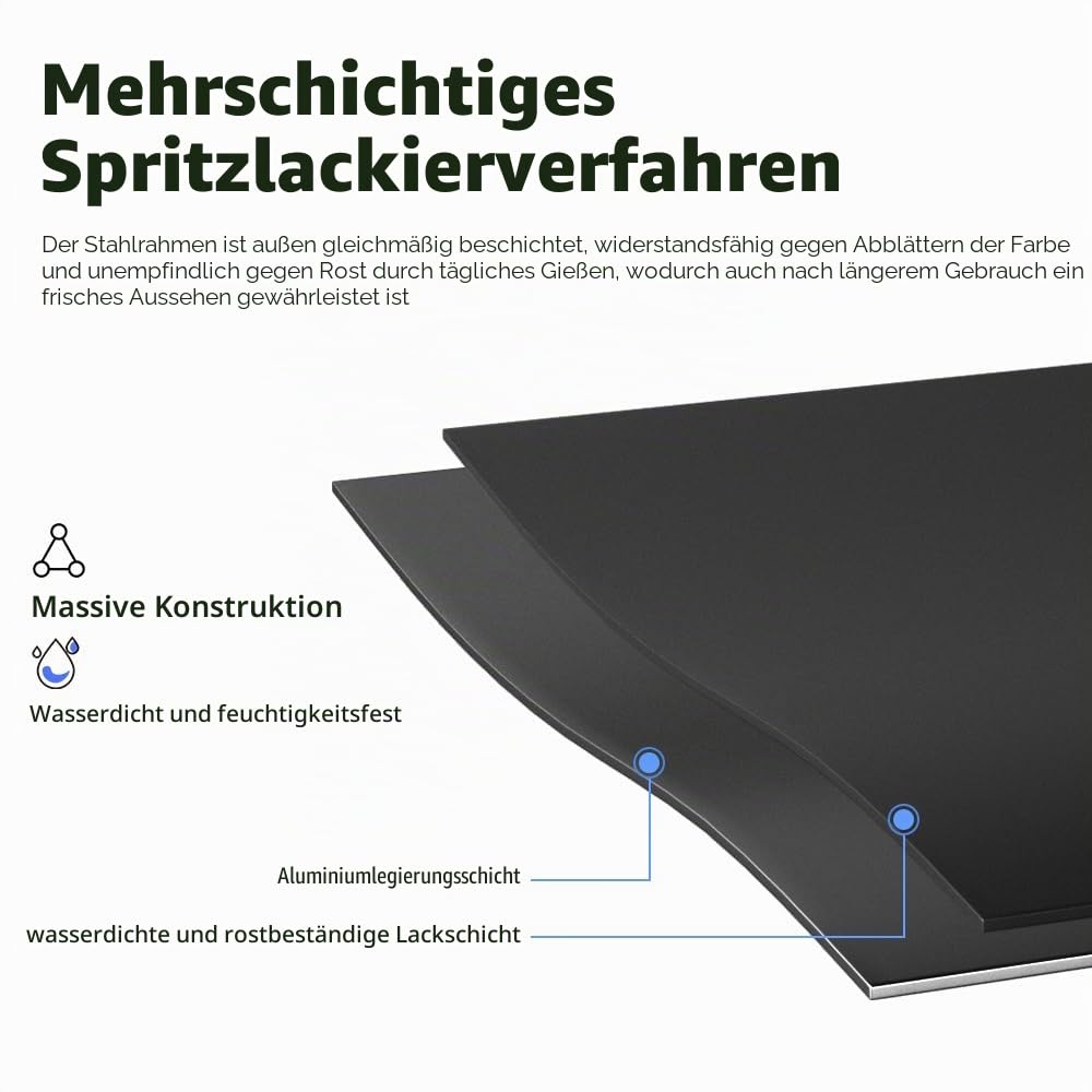 Aluminium Metall Pflanzenregal für Innen und Außen