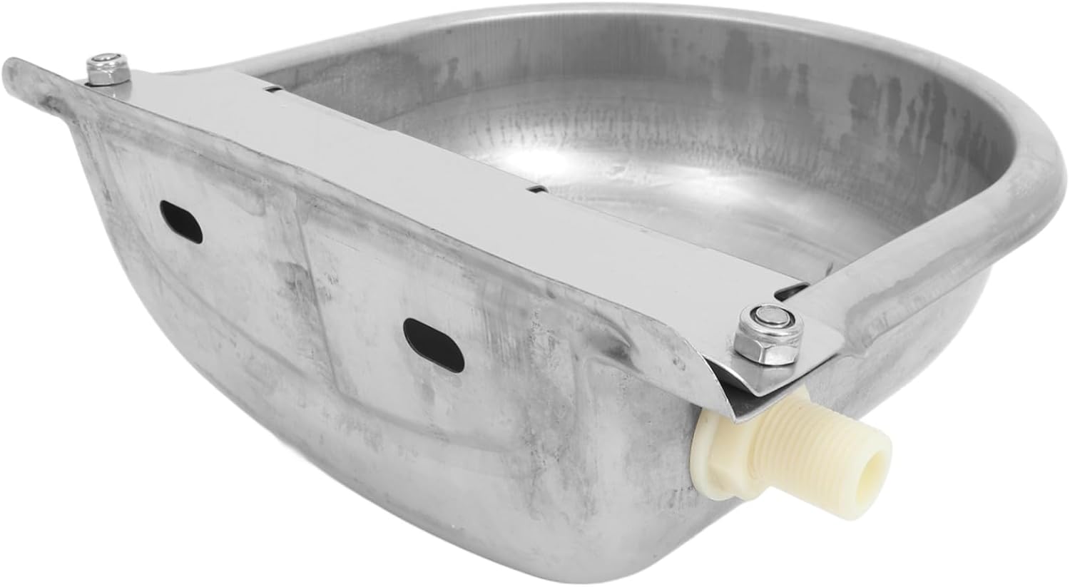 Toyvian Stainless Steel Automatic Drinking Fountain for Cows Horses Sheep Water Dispenser Float Valve Easy Maintenance