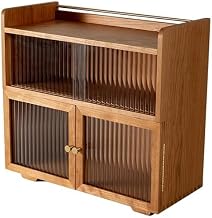 ENGENDER Sideboard Cabinet Wooden Kitchen Tableware Cabinet, Living Room and Bedroom Desktop Storage Cabinet, Dinner Plate, Bowl, Water Cup, Coffee Cup, Tea Set Storage Box Buffet Cabinet(A)