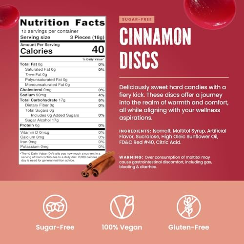 Image of Cambie Sugar Free Cinnamon Hard Candy Individually Wrapped - 8 Ounces