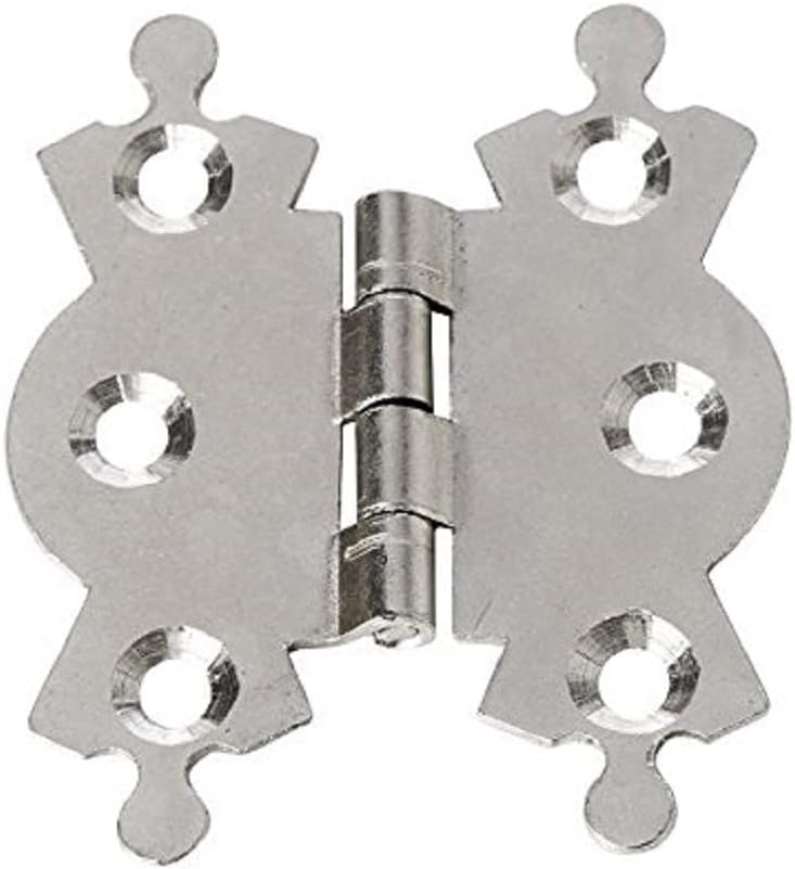 Merriway BH02996 Butterfly Fancy Jewellery Box Hinges, Bright Zinc Plated, 50mm (2 inch) - Pack of 2