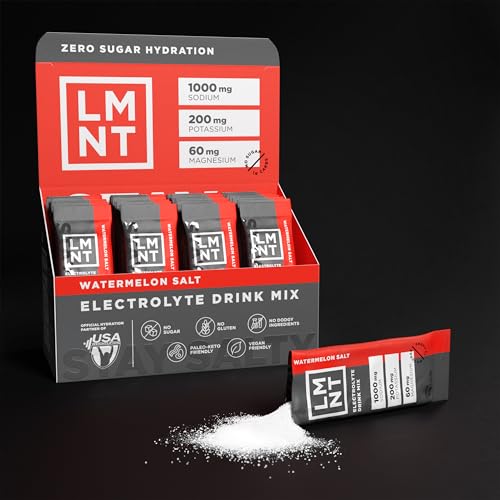 lmnt zero sugar electrolytes - watermelon salt  drink mix  30-count
