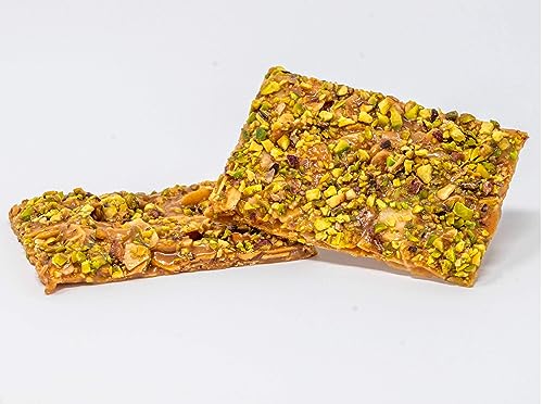 Andy Anand Pistachios Brittle Delicious-Crunchy Birthday Valentine Christmas Mothers Fathers day Anniversary (7 Oz)