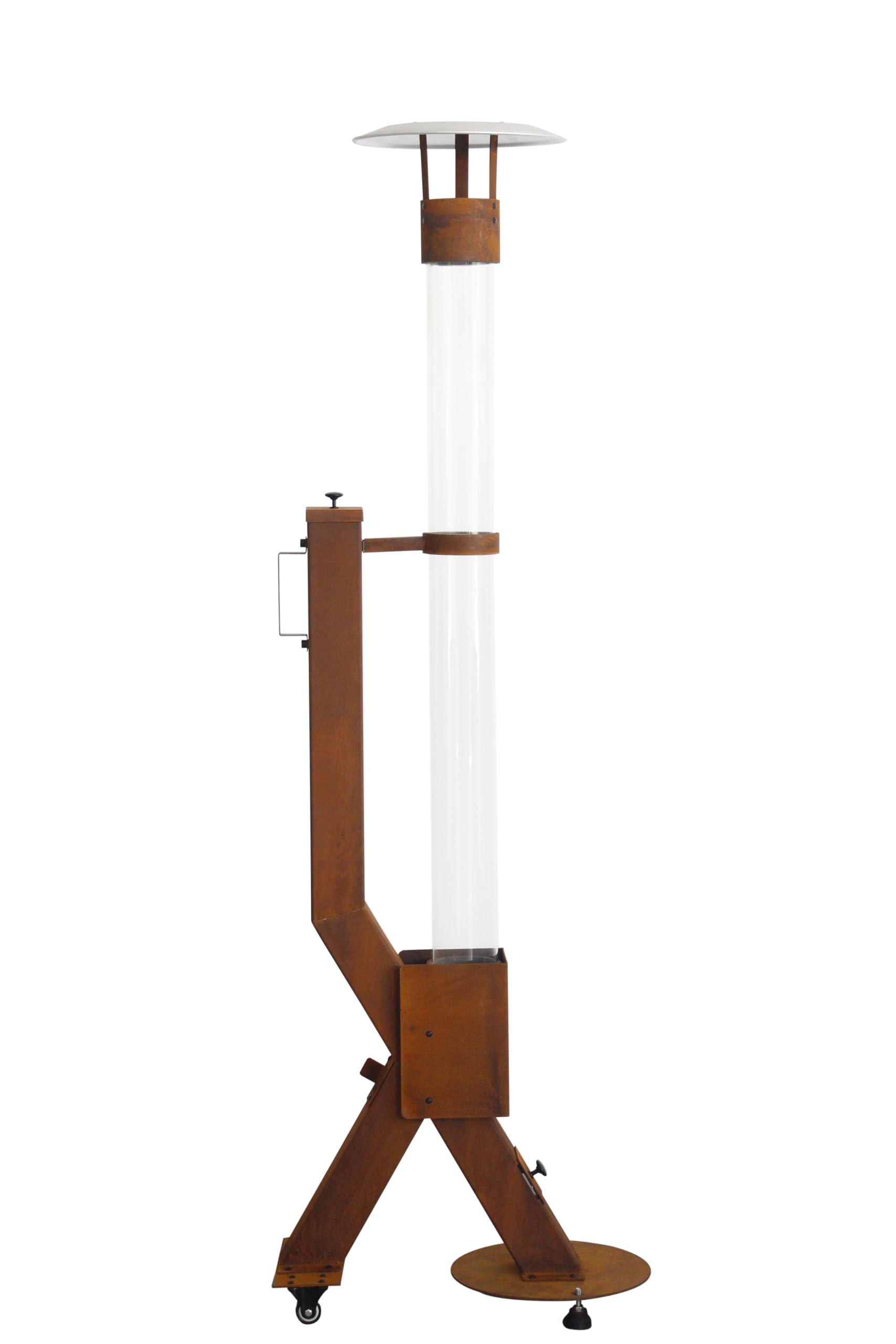 Rocket Heater – Chauffage de Terrasse à Pellets – Acier Corten – 6,5 KW – Brûleur à Granulés de Bois – sans Fumée & Écologique