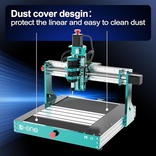 CNC Router Machine,Upgraded 3-Axis Engraving All-Metal Milling Machine300 x 180 x 80 mm/11.81 x 7.09 x 3.15 in Working Area 10000 RPM for Wood Acrylic MDF PVC Plastic Foam - Image 6