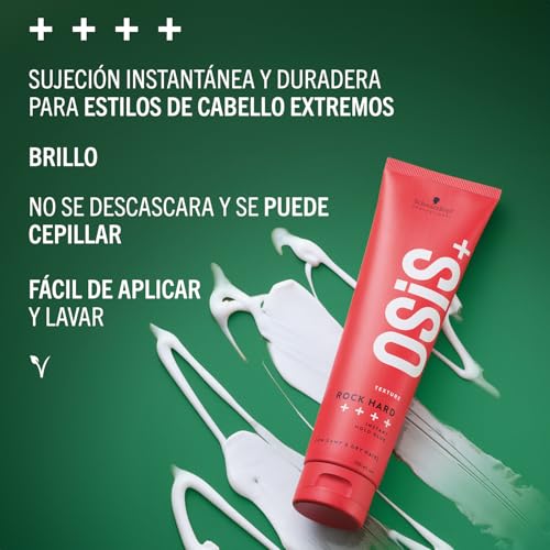 Miniatura 4 de Schwarzkopf Professional OSIS Rock-Hard - Colla Capelli - Looks Extremos - Fijación Super Fuerte 150 ml