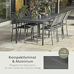 Mandalay Verona Gartenmöbel-Set Aluminium Schieferoptik