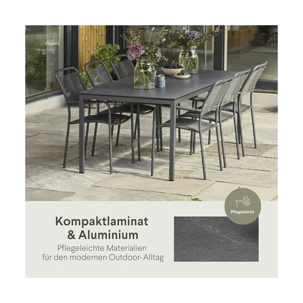 Mandalay Verona Gartenmöbel-Set Aluminium Schieferoptik