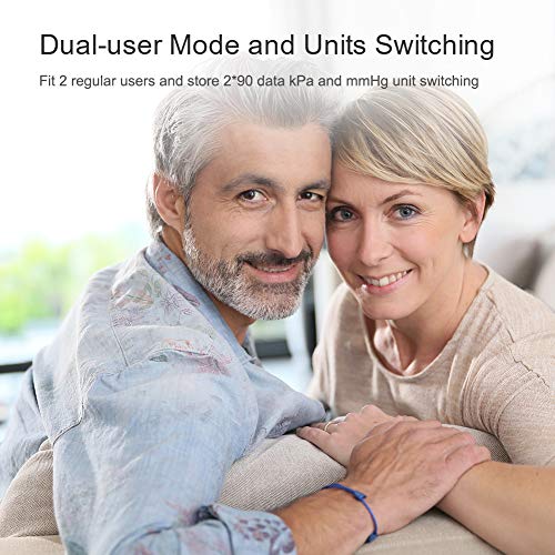 HYLOGY Upper Arm Blood Pressure Mointor, Digital Automatic Blood Pressure Mointor, Large Touchable LED Screen and Voice Broadcast, 2 * 90 Memory and Large Cuff(22-42cm)